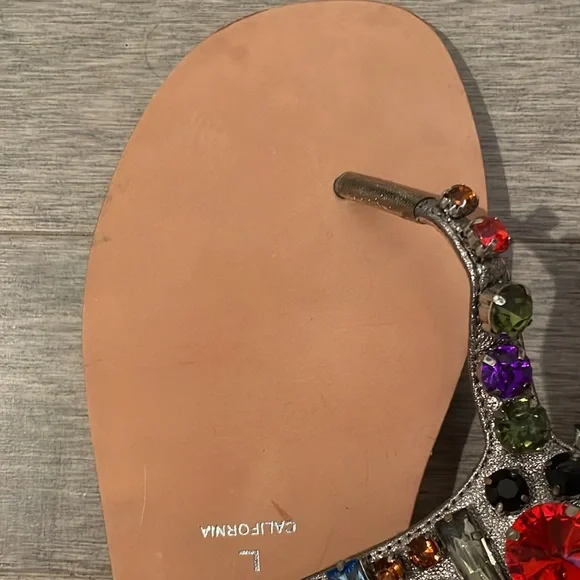 JEFFREY CAMPBELL Ibiza Naples Multicolor Jewel Embellished Sandals - Picture 16 of 16